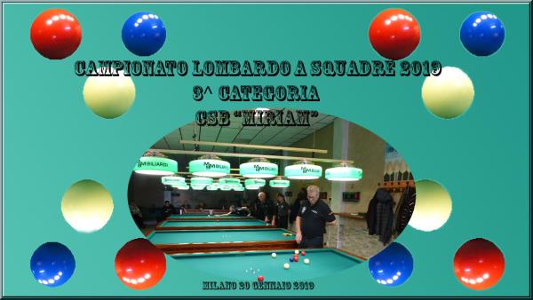 Campionato Lombardo a Squadre 3^ Categoria - 20/01/2019 